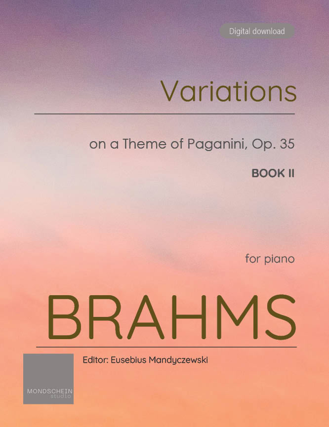 Brahms - Variations on a Theme of Paganini, Op. 35, Book II (PDF Sheet Music / Digital Download)