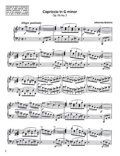 Brahms - Capriccio in G minor, Op. 116 No. 3 (PDF Sheet Music / Digital Download)