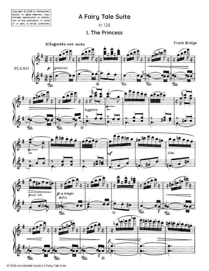 Bridge - A Fairy Tale Suite, H. 128 (PDF Sheet Music / Digital Download)
