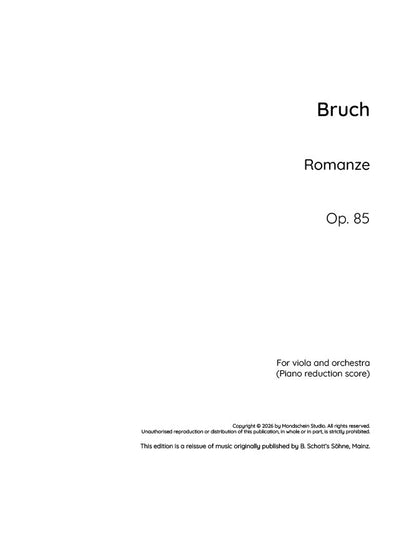 Bruch - Romanze, Op. 85 (PDF Sheet Music / Digital Download)