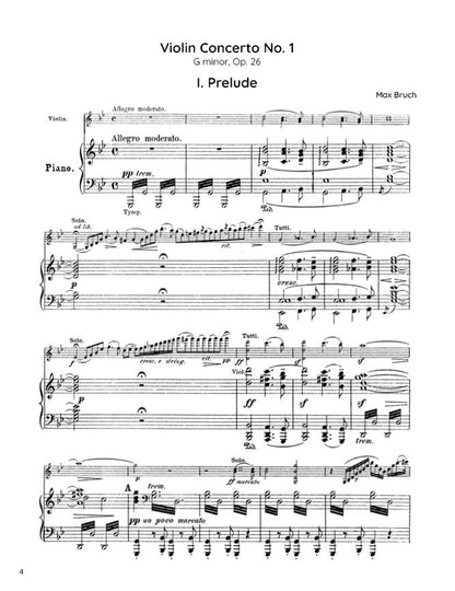 Bruch - Violin concerto No. 1 in G minor, Op. 26 (PDF Sheet Music / Digital Download)