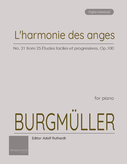 Burgmüller - L'harmonie des anges, No. 21 from 25 Études faciles et progressives, Op. 100 (PDF Sheet Music / Digital Download)