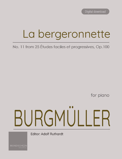 Burgmüller - La bergeronnette, No. 11 from 25 Études faciles et progressives, Op. 100 (PDF Sheet Music / Digital Download)