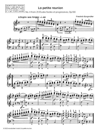 Burgmüller - La petite reunion, No. 4 from 25 Études faciles et progressives, Op. 100 (PDF Sheet Music / Digital Download)