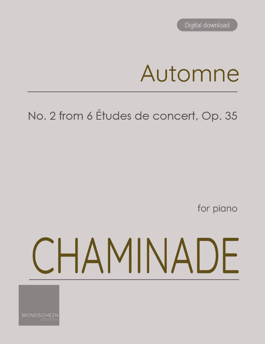 Chaminade - Automne, No. 2 from 6 Études de concert, Op. 35 (PDF Sheet Music / Digital Download)