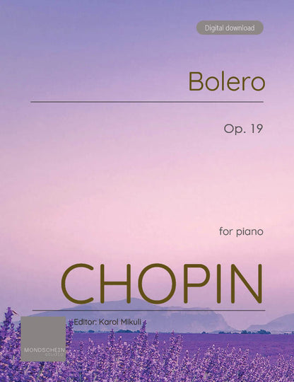Chopin - Bolero, Op. 19 (PDF Sheet Music / Digital Download)