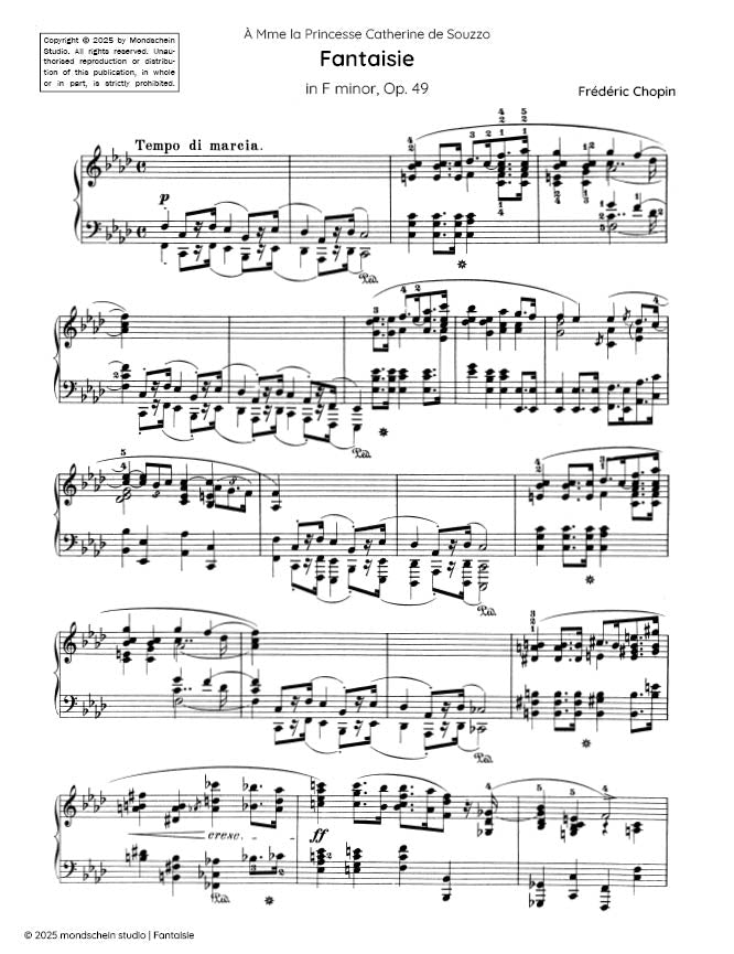 Chopin - Fantaisie, Op.49 (PDF Sheet Music / Digital Download)