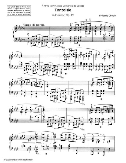 Chopin - Fantaisie, Op.49 (PDF Sheet Music / Digital Download)
