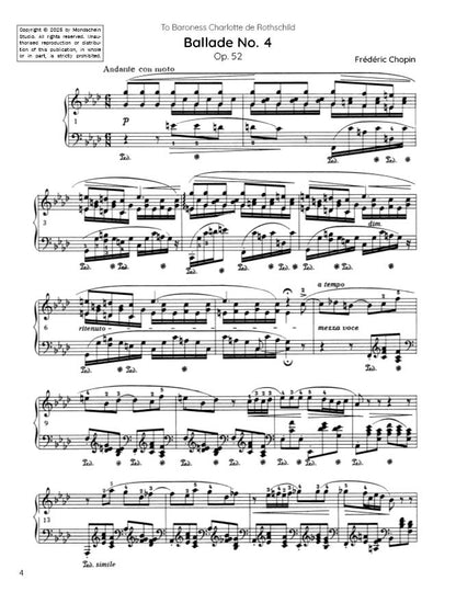 Chopin - Ballade No. 4, Op. 52 (PDF Sheet Music / Digital Download)