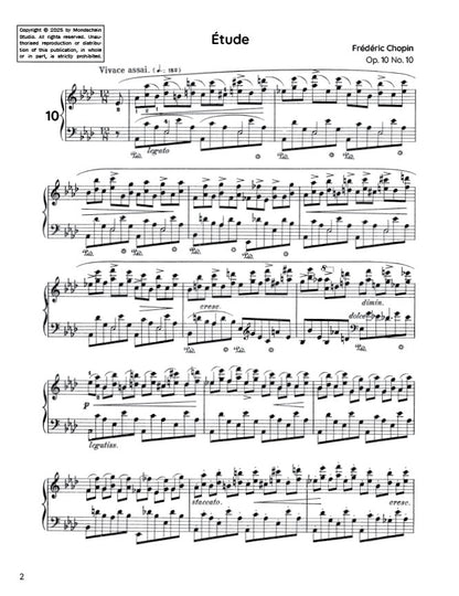 Chopin - Etude in A-flat major, Op. 10 No. 10 (PDF Sheet Music / Digital Download)