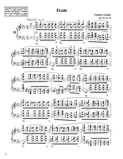 Chopin - Etude in E-flat major, Op. 10 No. 11 (PDF Sheet Music / Digital Download)