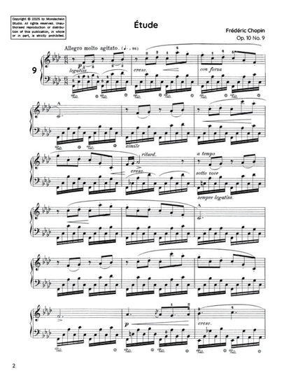Chopin - Etude in F minor, Op. 10 No. 9 (PDF Sheet Music / Digital Download)