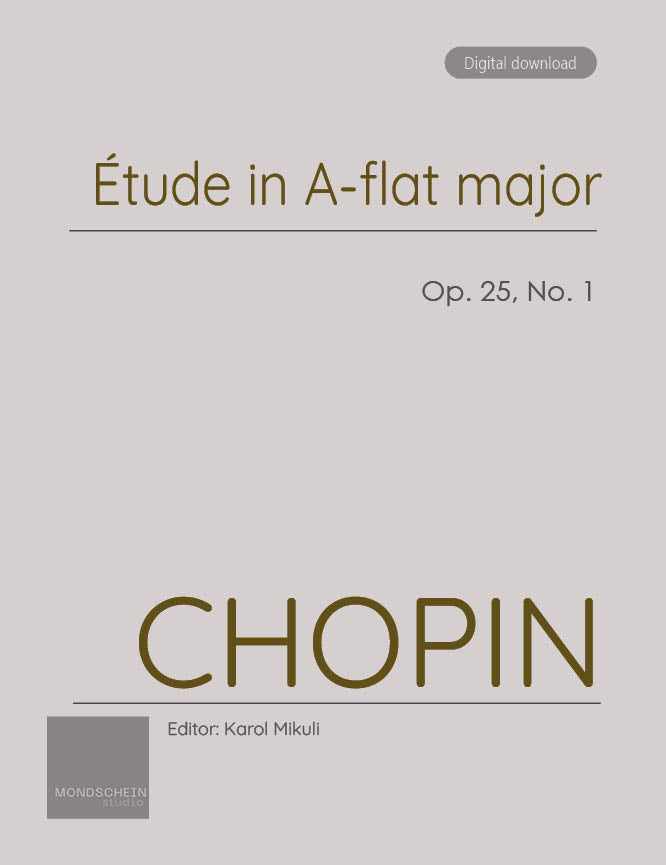 Chopin - Etude in A-flat major, Op. 25 No. 1 (PDF Digital Download)