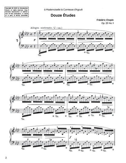 Chopin - Etude in A-flat major, Op. 25 No. 1 (PDF Digital Download)