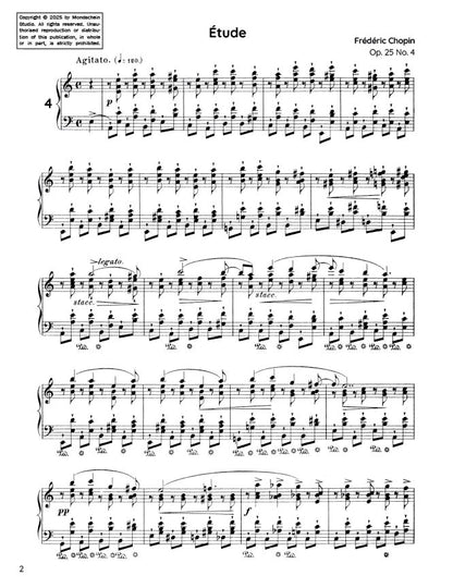 Chopin - Etude in A minor, Op. 25 No. 4 (PDF Sheet Music / Digital Download)
