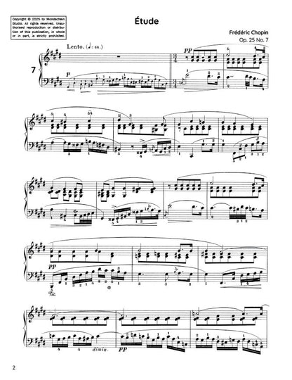 Chopin - Etude in C-sharp minor, Op. 25 No. 7 (PDF Digital Download)