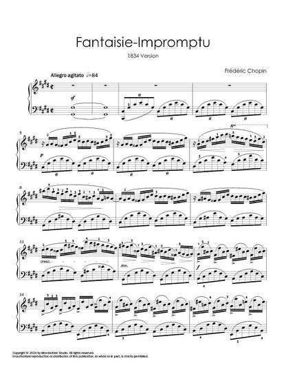 Chopin - Fantaisie-Impromptu, Op. 66 (PDF Digital Download | Printed Sheet Music)