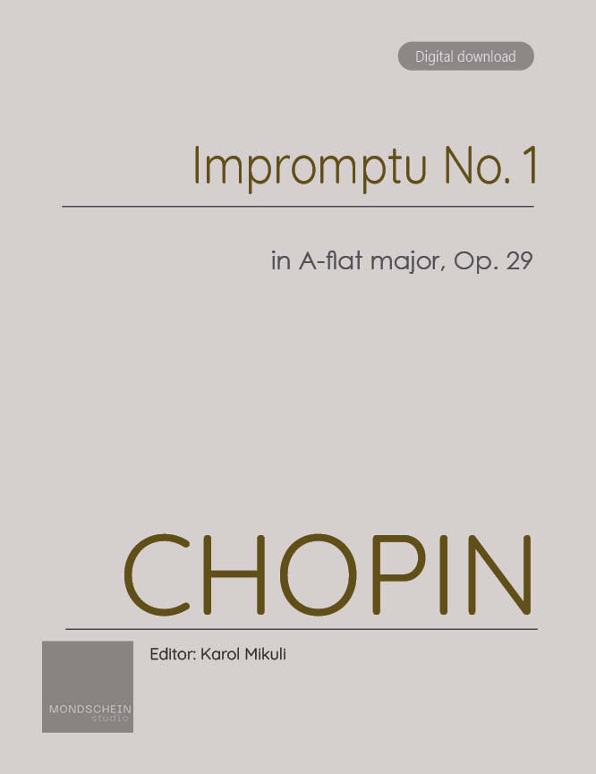 Chopin - Impromptu No. 1, Op. 29 (PDF Sheet Music / Digital Download)