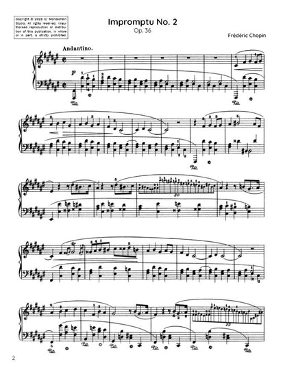 Chopin - Impromptu No. 2, Op. 36 (PDF Sheet Music / Digital Download)
