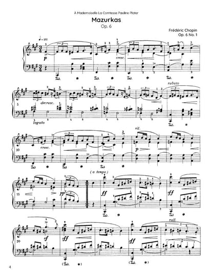 Chopin - 4 Mazurkas, Op. 6 (PDF Sheet Music / Digital Download)