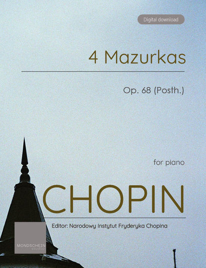 Chopin - 4 Mazurkas, Op. 68 (PDF Sheet Music / Digital Download)