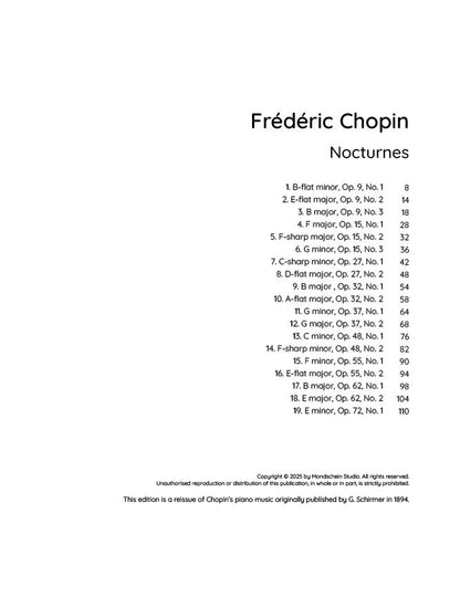 Chopin - Nocturnes (PDF Sheet Music / Digital Download)