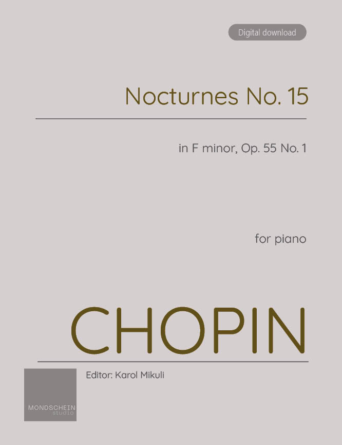 Chopin - Nocturne No. 15, Op. 55 No. 1 (PDF Digital Download)