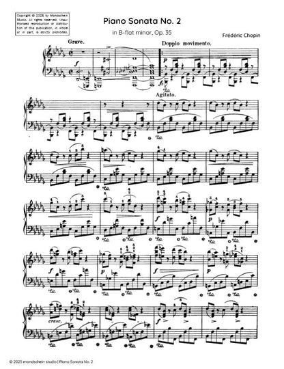 Chopin - Piano Sonata No. 2 in B-flat minor, Op. 35 (PDF Sheet Music / Digital Download)