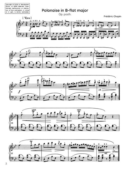 Chopin - Polonaise No. 12 in B-flat major, Op. posth. (PDF Sheet Music / Digital Download)