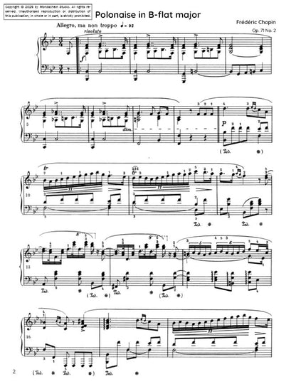 Chopin - Polonaise No. 9 in B-flat major, Op. posth. (PDF Sheet Music / Digital Download)