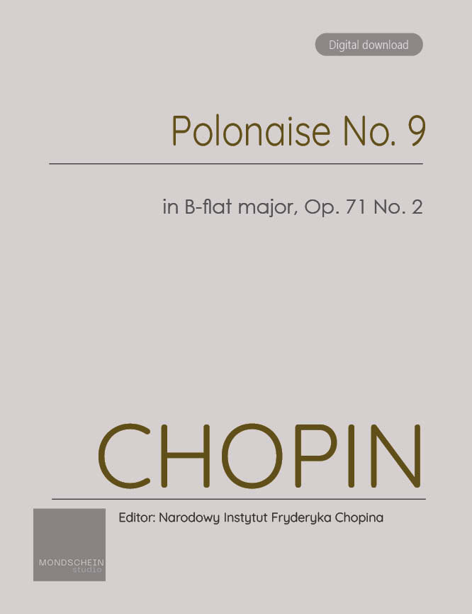 Chopin - Polonaise No. 9 in B-flat major, Op. posth. (PDF Sheet Music / Digital Download)