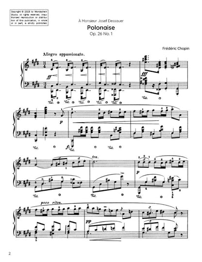 Chopin - Polonaise in C-sharp minor, Op. 26 No. 1 (PDF Sheet Music / Digital Download)