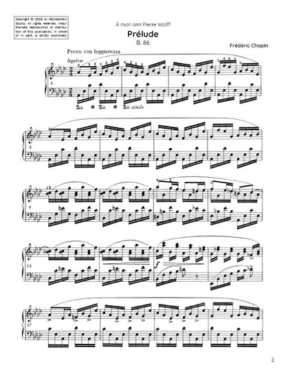 Chopin - Prélude No. 26, B. 86 (PDF Sheet Music / Digital Download)