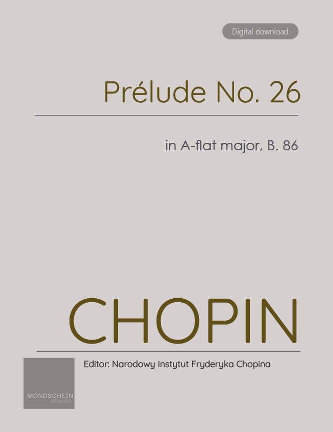 Chopin - Prélude No. 26, B. 86 (PDF Sheet Music / Digital Download)