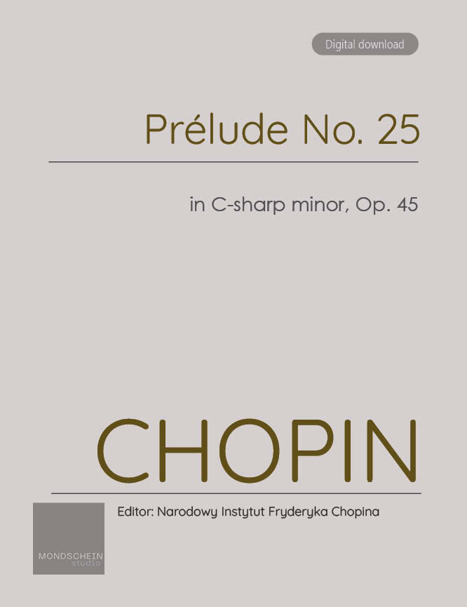 Chopin - Prélude No. 25, Op. 45 (PDF Sheet Music / Digital Download)