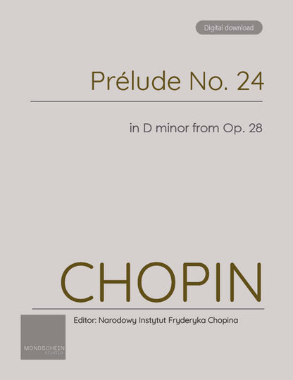 Chopin - Préludes, Op. 28 No. 24 (PDF Sheet Music / Digital Download)