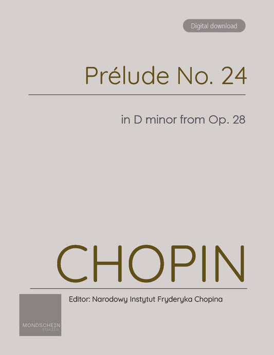 Chopin - Préludes, Op. 28 No. 24 (PDF Sheet Music / Digital Download)