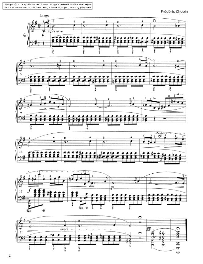 Chopin - Préludes, Op. 28 No. 4 (PDF Sheet Music / Digital Download)