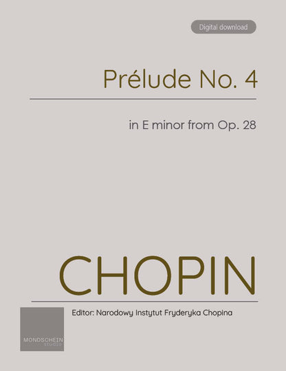 Chopin - Préludes, Op. 28 No. 4 (PDF Sheet Music / Digital Download)