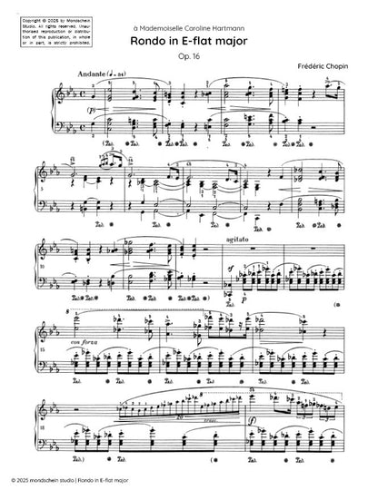Chopin - Rondo in E-flat major, Op. 16 (PDF Sheet Music / Digital Download)