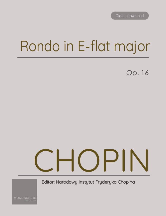 Chopin - Rondo in E-flat major, Op. 16 (PDF Sheet Music / Digital Download)