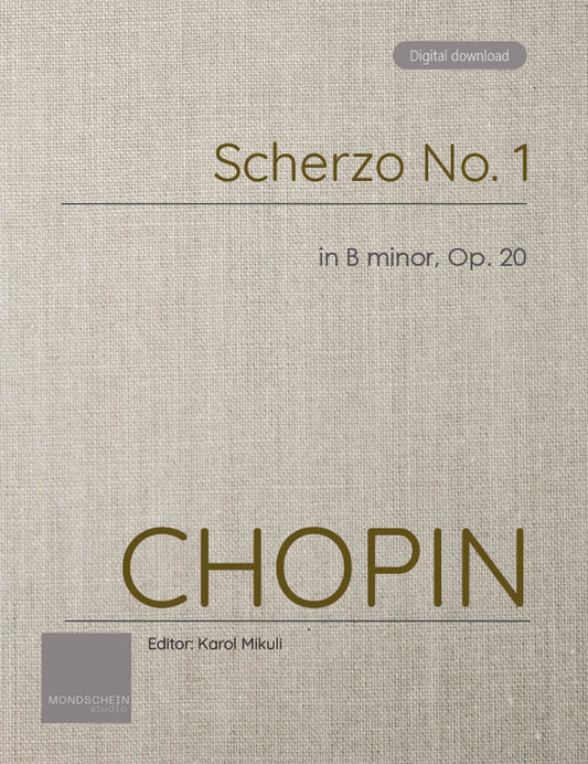Chopin - Scherzo No. 1, Op. 20 (PDF Sheet Music / Digital Download)