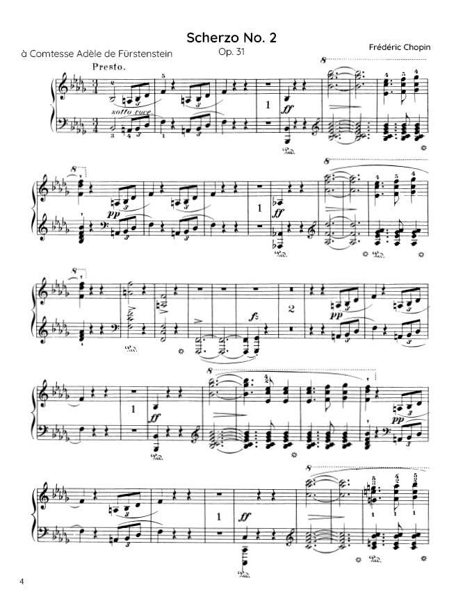 Chopin - Scherzo No. 2, Op. 31 (PDF Sheet Music / Digital Download)