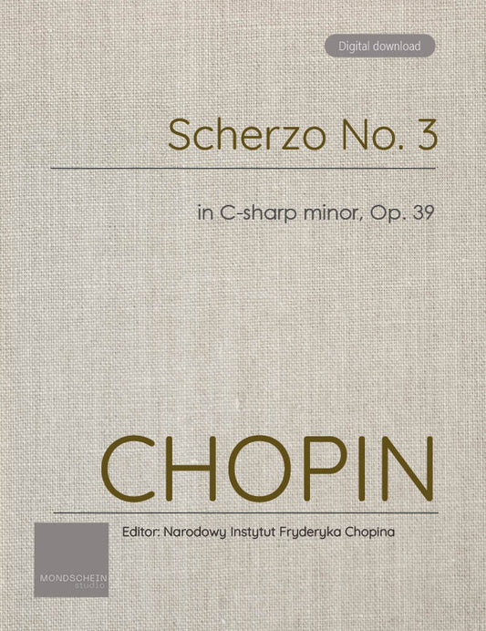 Chopin - Scherzo No. 3, Op. 39 (PDF Sheet Music / Digital Download)
