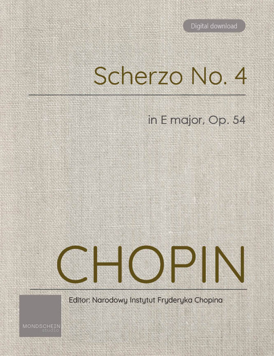 Chopin - Scherzo No. 4, Op. 54 (PDF Sheet Music / Digital Download)