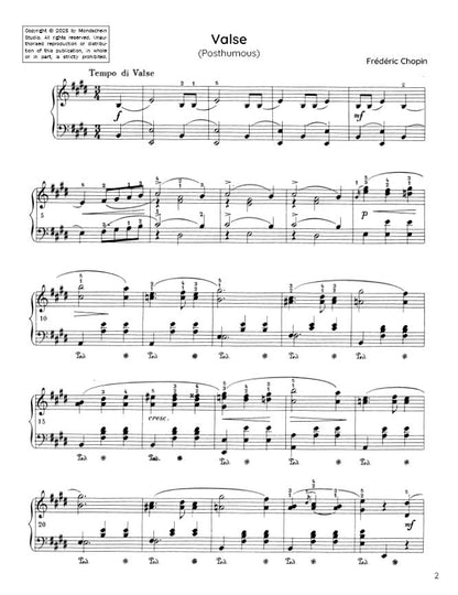 Chopin - Valse No. 15 in E major, Op. Posth. (PDF Sheet Music / Digital Download)