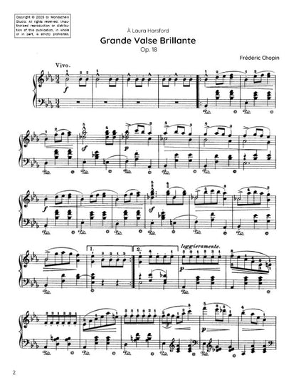 Chopin - Grande Valse Brillante in E-flat major, Op. 18 (PDF Sheet Music / Digital Download)