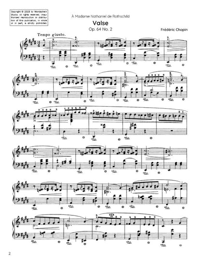Chopin - Valse in C-sharp minor, Op. 64 No. 2 (PDF Sheet Music / Digital Download)