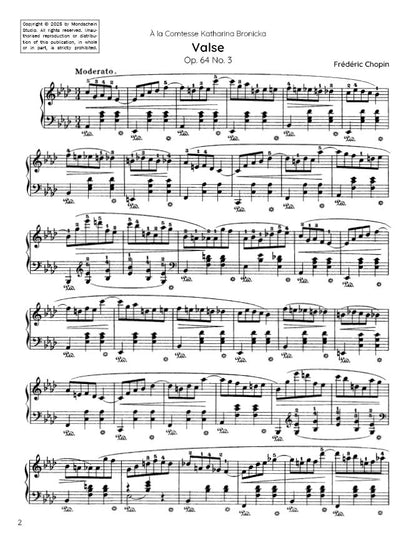 Chopin - Valse in A-flat major, Op. 64 No. 3 (PDF Sheet Music / Digital Download)