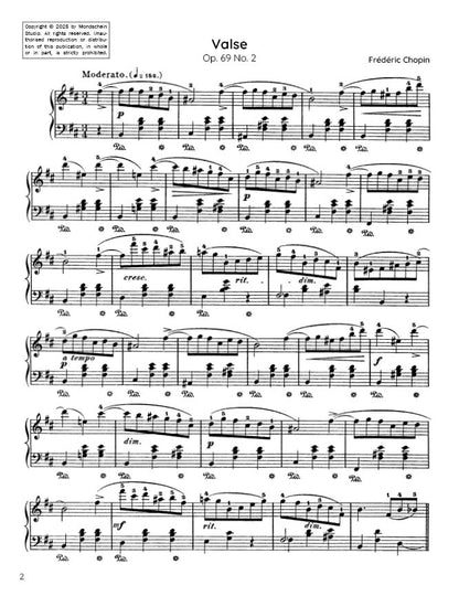 Chopin - Valse in B minor, Op. 69 No. 2 (PDF Sheet Music / Digital Download)
